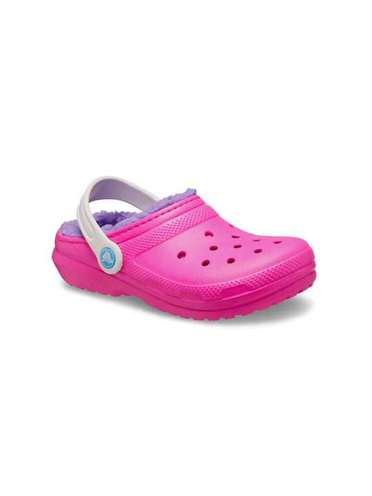 Crocs Kids Slippers Pink Classic Lined Clog