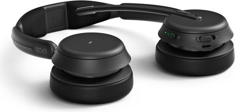 Epos Impact 1061T Drahtlos Auf dem Ohr Multimedia-Headsets mit Mikrofon und Verbindung Bluetooth in Schwarz Farbe