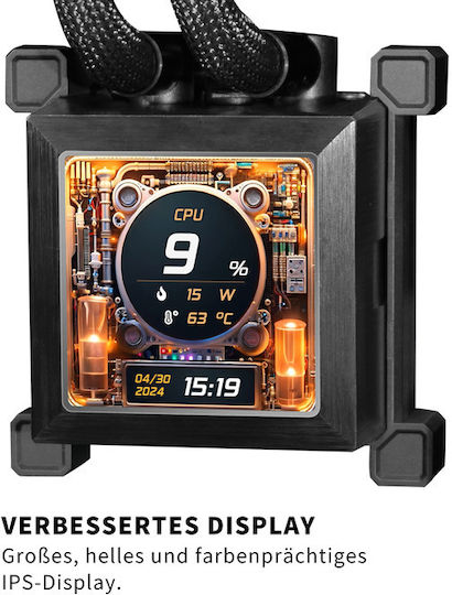 Lian Li Hydroshift LCD 360 TL CPU Water Cooling Triple Fan 120mm for Socket AM4/AM5/1700