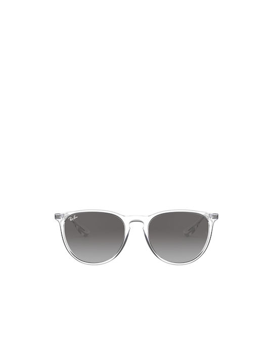 Ray Ban Erika Sunglasses with Transparent Plastic Frame and Gray Gradient Lens RB4171 6516/11