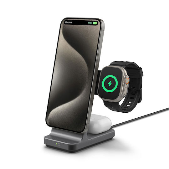 Spigen Wireless Charger Qi2 15W Gray (3-in-1 Stand S318W)