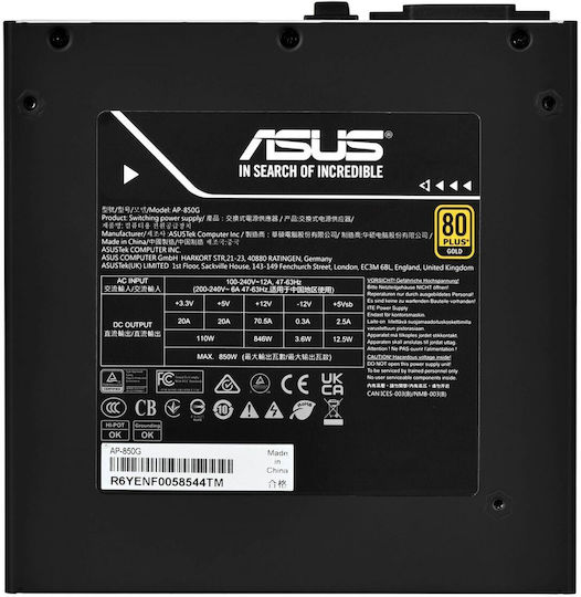 Asus Prime 850W Weiß Computer-Netzteil Vollständig modular 80 Plus Gold