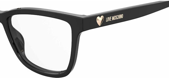 Moschino Plastic Eyeglass Frame Black MOL632 7RM