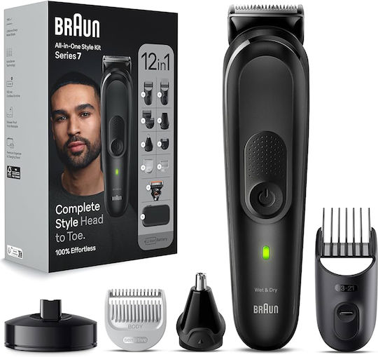 Braun All-in-One Style Kit Series 7 Rechargeable Hair Clipper Black MGK7460