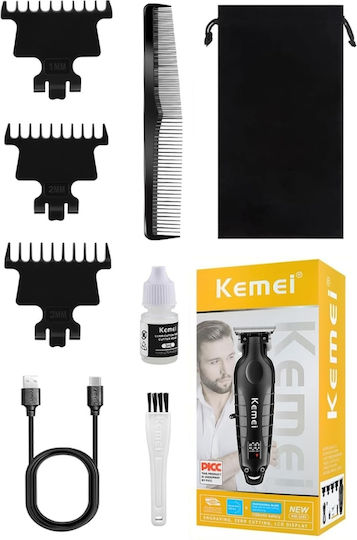 Kemei Professional Rechargeable Hair Clipper Black KM-2293