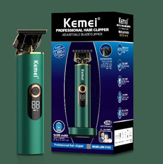 Kemei Professional Rechargeable Hair Clipper Green KM-V150