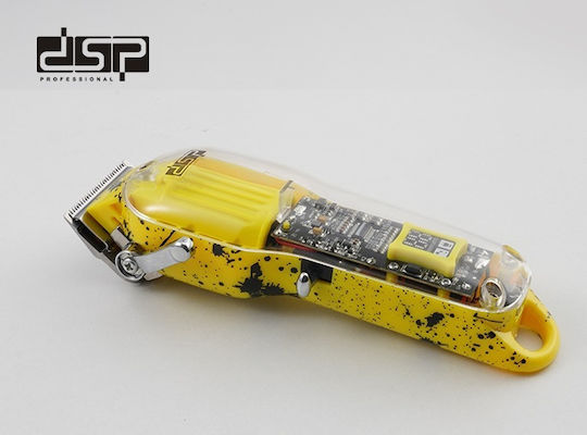 DSP 90460 Επαγγελματική Επαναφορτιζόμενη Κουρευτική Μηχανή Κίτρινη 612777