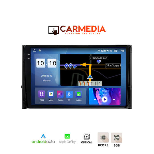 Carmedia Car Audio System for Skoda Karoq / Kodiaq 2016+ (Bluetooth/USB/AUX/WiFi/GPS/Apple-Carplay/Android-Auto) with Touch Screen 9.5"