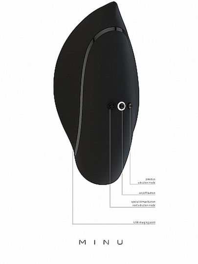 Vive Minu Mini Κλειτοριδικός Δονητής 10.5cm Black