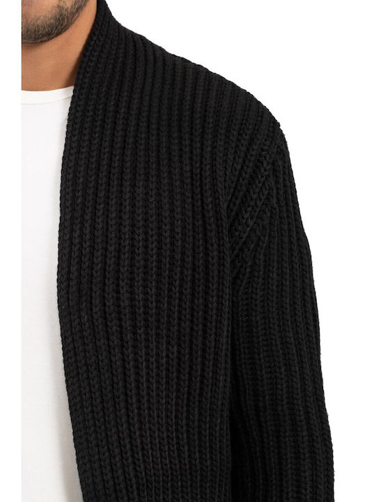 Herren Strickjacke Schwarz