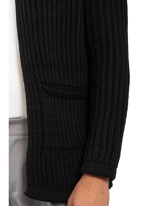 Herren Strickjacke Schwarz
