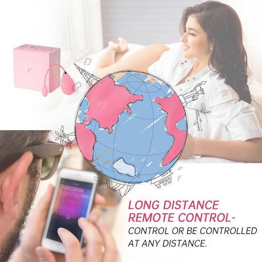Magic Motion Magic Sundae App Controlled Love Egg Vibrator Egg cu Telecomandă 3.4cm Roz
