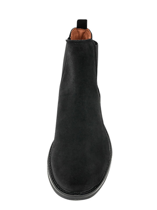 Liesfeld Wildleder Chelsea-Stiefel Herrenstiefel Schwarz