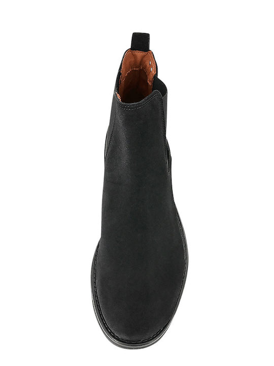 Liesfeld Wildleder Chelsea-Stiefel Herrenstiefel Schwarz