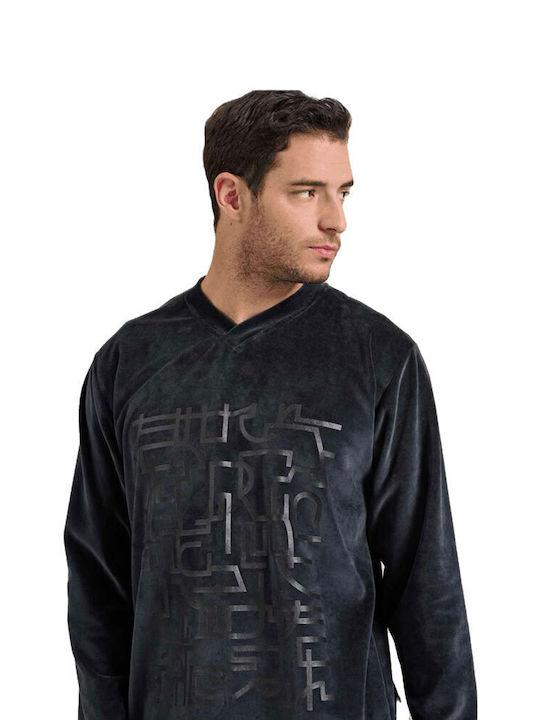 Rafael Men's Winter Pajamas Set Anthracite