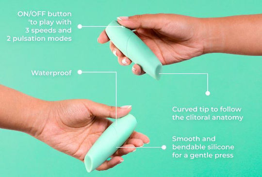 Smile Makers The Whisperer Bendable Lipstick Mini Δονητής Bullet 10cm Πράσινος