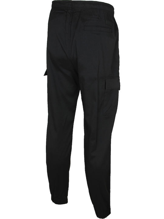 Cargo Sweatpants with Elastic Black
