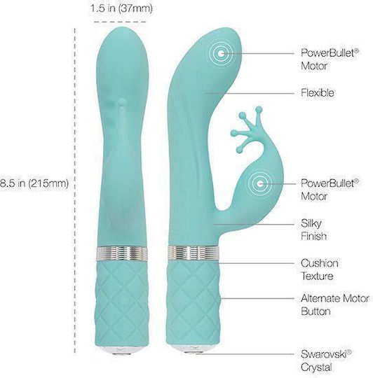 BMS Factory Pillow Talk Kinky Δονητής Rabbit 21.5cm Aqua