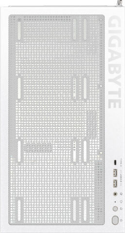 Gigabyte C500 Panoramic Gaming Midi Tower Computer Case with Side Window and RGB Lighting Ice