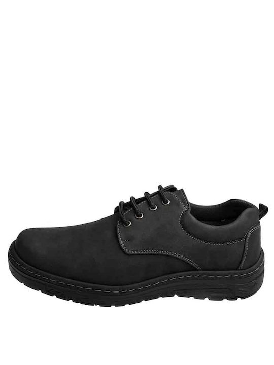 B-Soft Men's Leather Casual Shoes Black