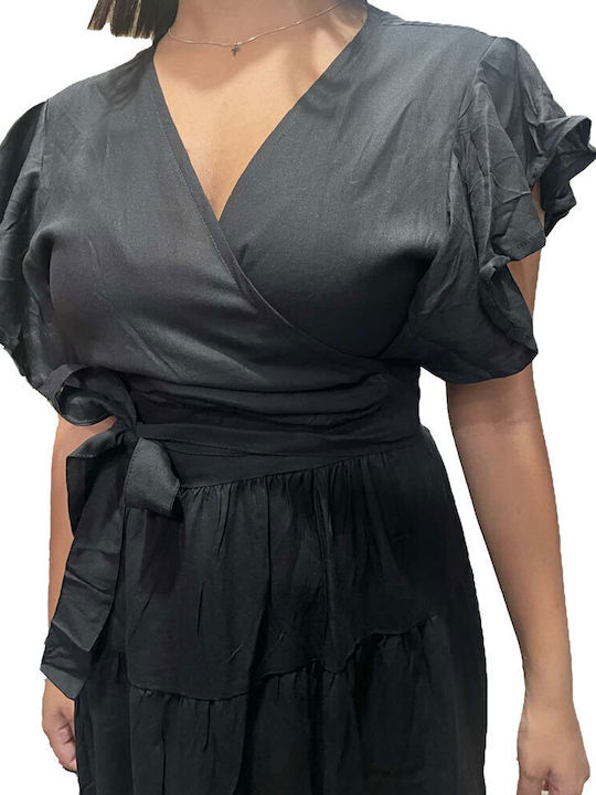 Platinum Fashion Women's Mini Caftan Beachwear Black