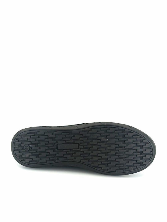 Damen Slip-On Leder Schwarze