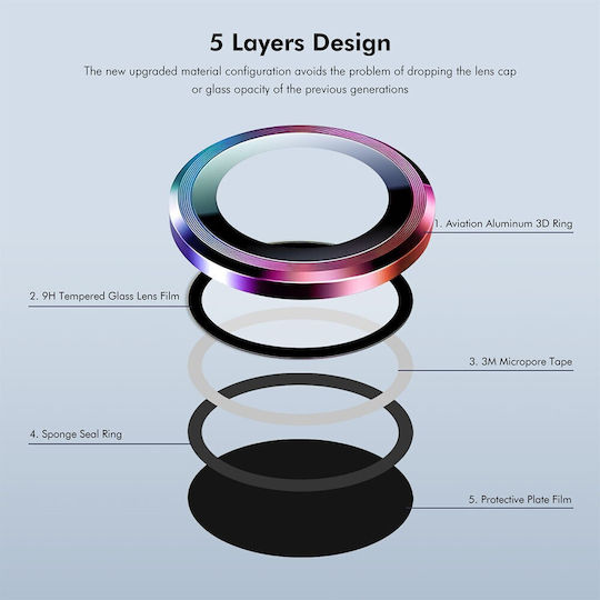 Προστασία Κάμερας Tempered Glass Ασημί για το Xiaomi 14T 5G