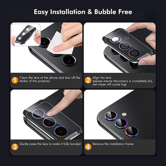 Προστασία Κάμερας Tempered Glass Μαύρο για το Samsung Galaxy S24 FE 5G