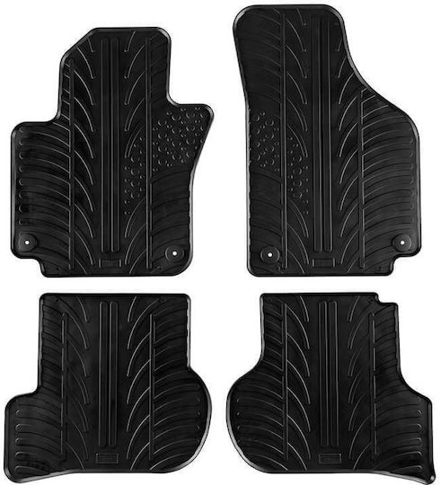 Lampa Set of Front and Rear Mats 4pcs Tray Type for Volkswagen Golf Plus Black