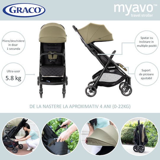 Graco Myavo Бебешка количка Mulberry 5.81кг