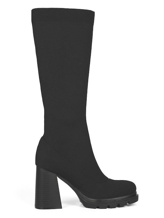 Gioseppo Leather Women's Boots with High Heel Black