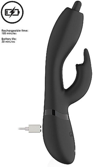 Vive Nilo Vibrator Kaninchen Pinpoint Rotierender G-Punkt Kaninchen 22cm Black
