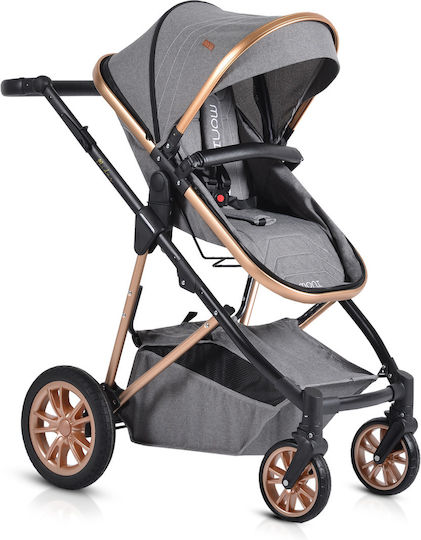 Moni Midas Adjustable 2 in 1 Baby Stroller Suitable for Newborn Gray 10.2kg