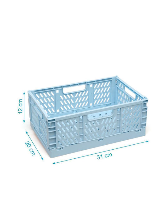 Kiokids Children's Folding Storage Box made of Plastic Light Blue 31x20x12cm 1pcs