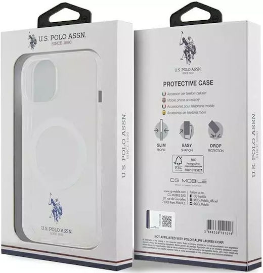 U.S. Polo Assn. Magsafe Collection Back Cover Silicone / Plastic Transparent (iPhone 15)
