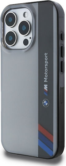 BMW Motorsport Vertical Stripe Back Cover Πλαστικό / Σιλικόνης Γκρι (iPhone 16 Pro Max)