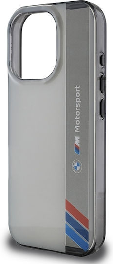 BMW Motorsport Vertical Stripe Back Cover Πλαστικό / Σιλικόνης Γκρι (iPhone 16 Pro Max)