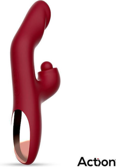 Action Klitoris Vibrator 22cm Rot