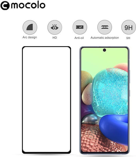 Mocolo 2.5D Пълно лепило Закалено стъкло за цялото лице (Oppo A74)