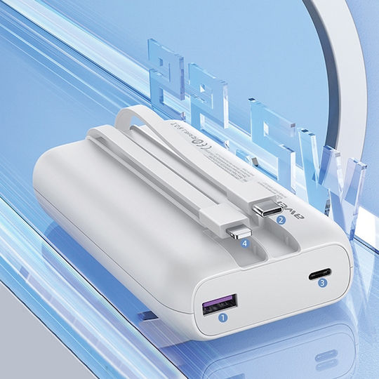 Awei P169K Power Bank 20000mAh 22.5W Power Delivery Μαύρο
