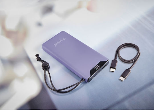 Intenso F10000 Power Bank 10000mAh 20W with USB-A Port and USB-C Port Quick Charge 3.0 Lila