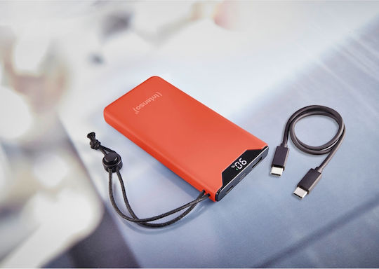 Intenso F10000 Power Bank 10000mAh 20W с USB-A порт и USB-C порт Бързо зареждане 3.0 Оранжев