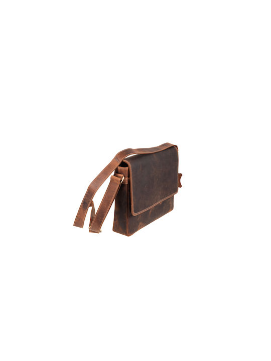 Leather Creations XK Leather Men's Bag Messenger Brown