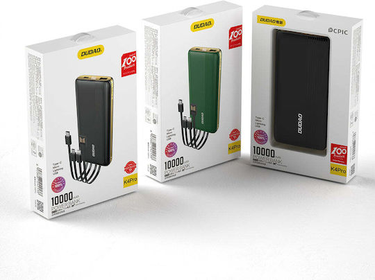Dudao K4Pro Power Bank 10000mAh cu Port USB-A Negru