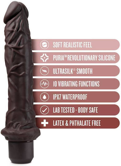 Blush Silicone Dr Realistic Vibrator 21.5cm Brown