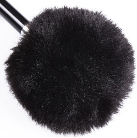 Naughty Toys Black Faux Fur With Acrylic Metal Wand