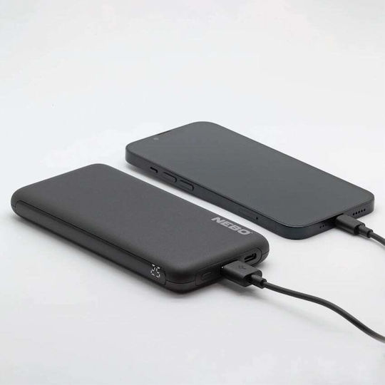 Nebo Външна Батерия 10000mAh с USB-A Изходен Порт и USB-C Изходен Порт Power Delivery Черна