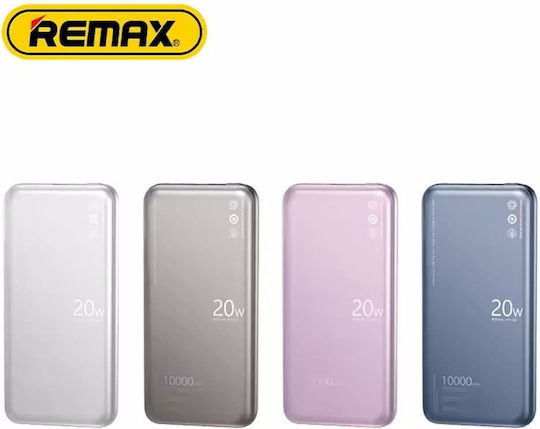 Remax RPP-636 Power Bank 10000mAh 20W mit USB-C Ausgangsanschlüsse Schnellladung Silber