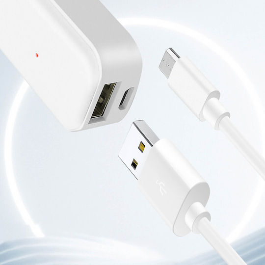 Setty Travel Battery Mini Power Bank 2600mAh με Θύρα USB-A Λευκό