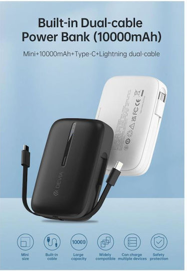 Devia Power Bank 10000mAh 10W Λευκό